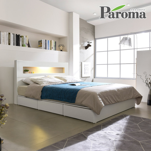 파로마-파로마 아리 LED 침대 기본형 3단서랍 퀸Q