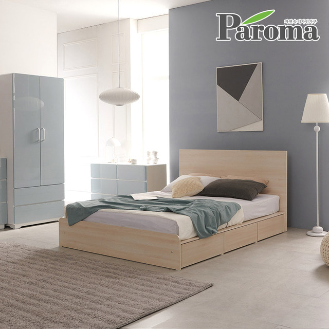 파로마-파로마 베이직 LED 침대 기본형 3단서랍 퀸Q