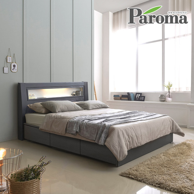 파로마-파로마 메리엘 LED 침대 기본형 3단서랍 슈퍼싱글SS