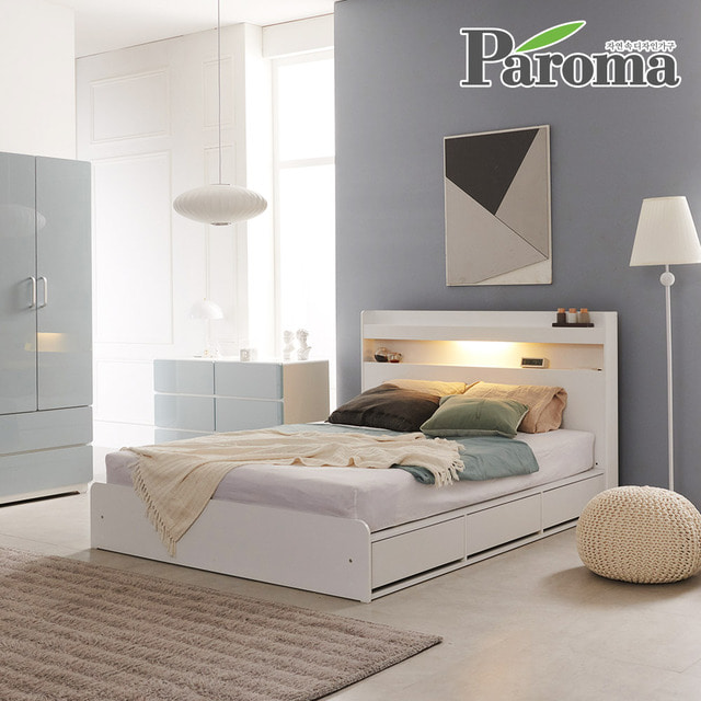 파로마-파로마 아너 LED 침대 하부수납형 3단서랍 퀸Q