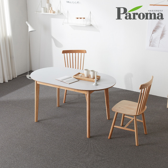 파로마-파로마 블랑 이지클린 HPM 자작나무 다용도 테이블세트 (1400 테이블+의자4개)